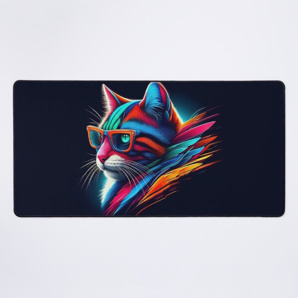 Item preview, Vibrant Cat with Stylish Glasses designed and sold by inkNext.
