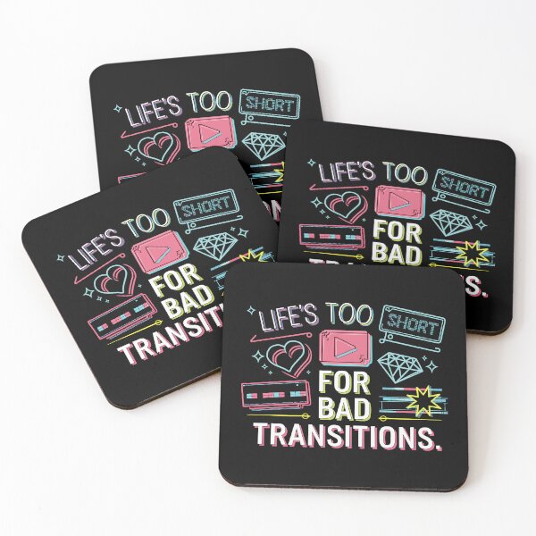 Item preview, BAD TRANSITIONS - Funny Video Editor Gift designed and sold by skiprender.