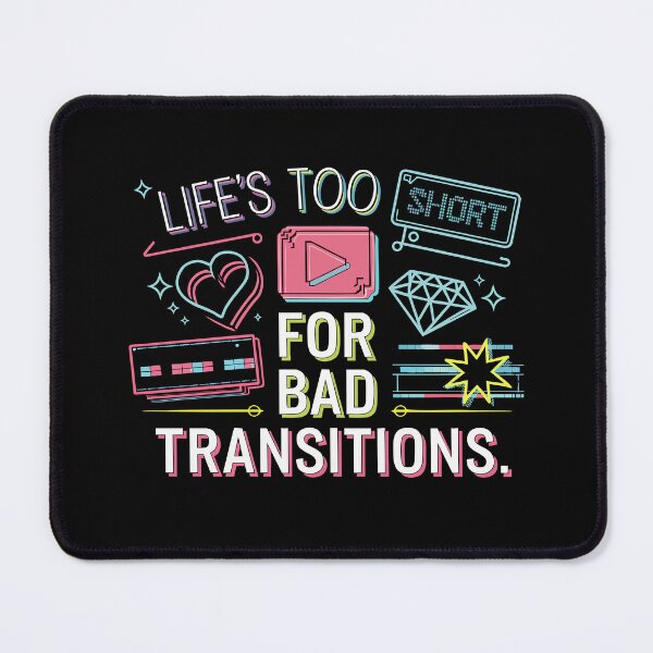 Item preview, BAD TRANSITIONS - Funny Video Editor Gift designed and sold by skiprender.