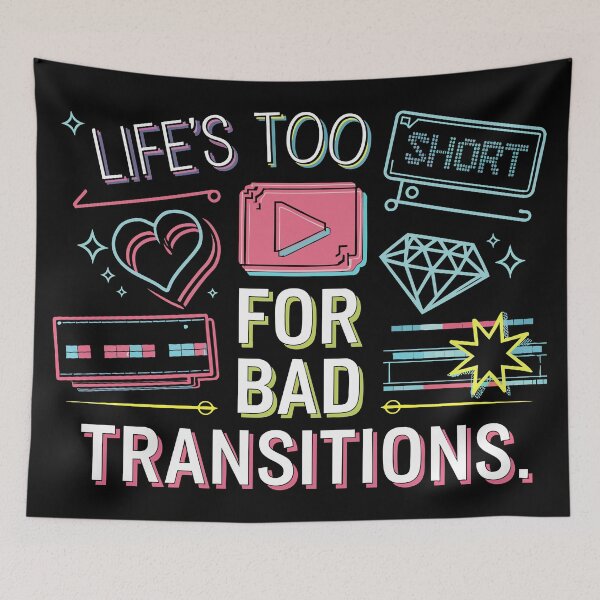 Item preview, BAD TRANSITIONS - Funny Video Editor Gift designed and sold by skiprender.