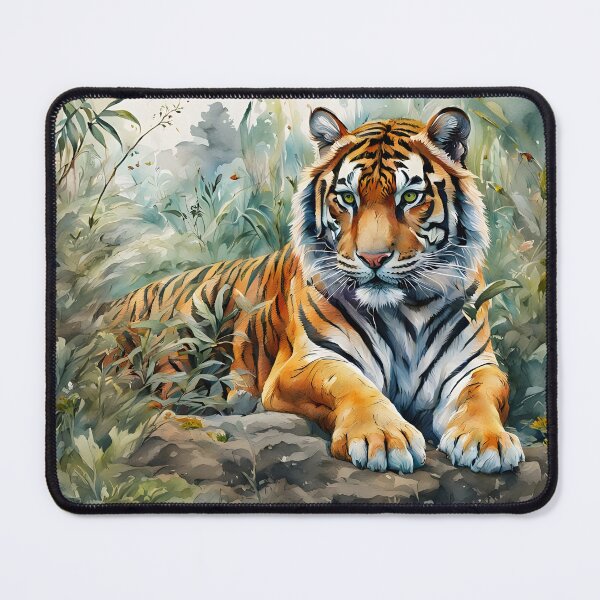 Item preview, Continental Tiger (Panthera tigris tigris) - Watercolour World Wildlife designed and sold by Country-Artist.