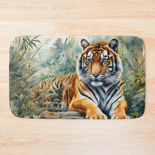 Item preview, Continental Tiger (Panthera tigris tigris) - Watercolour World Wildlife designed and sold by Country-Artist.