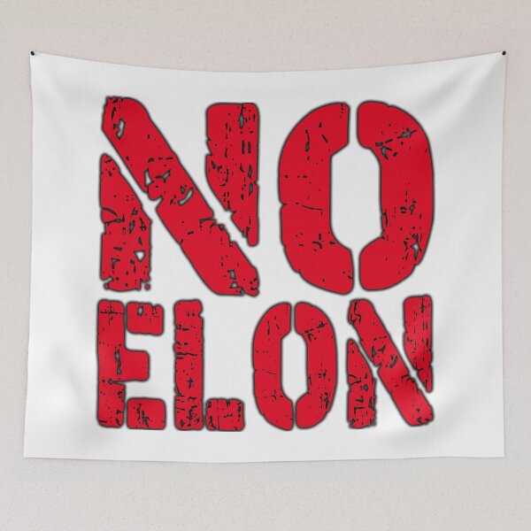 Item preview, NO ELON!  anti elon, no elon musk, no musk, Anti-Elon Musk Bumper Decal For elon musk haters! red designed and sold by ramwebroom.