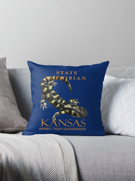 Vista previa del artículo con la obra «Salamandra tigre barrada, anfibio del territorio de Kansas», diseñado y vendido por taiche.