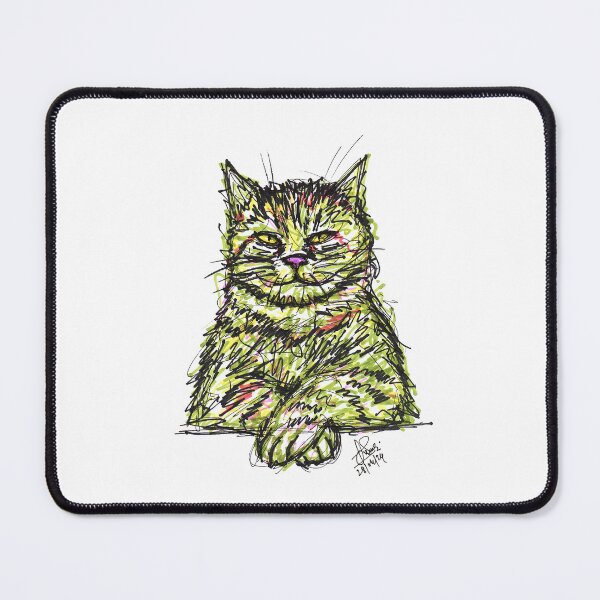 Item preview, Confident Scribble Cat - Bold Abstract Feline Sketch Art designed and sold by DipakSonarArt.