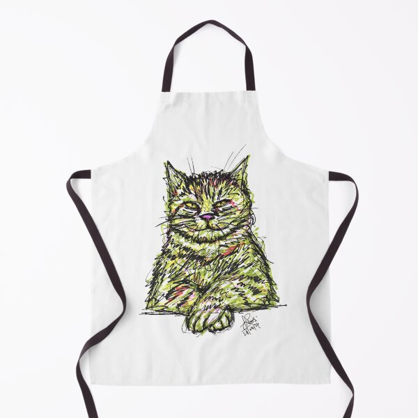 Item preview, Confident Scribble Cat - Bold Abstract Feline Sketch Art designed and sold by DipakSonarArt.
