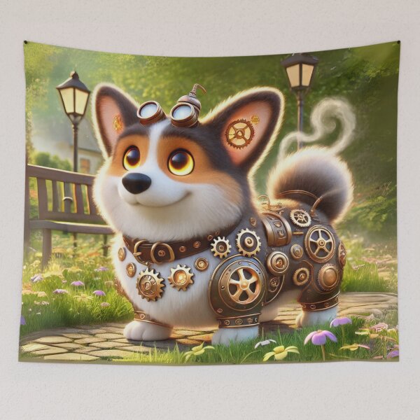 Item preview, Steampunk Welsh Corgi designed and sold by Sillytoe.