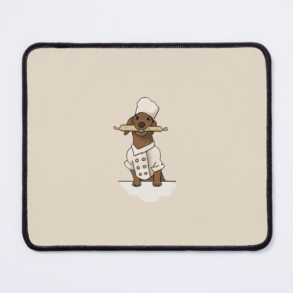 Item preview, Cute dachshund chef Oliver, hand drawn designed and sold by IneffableIllust.