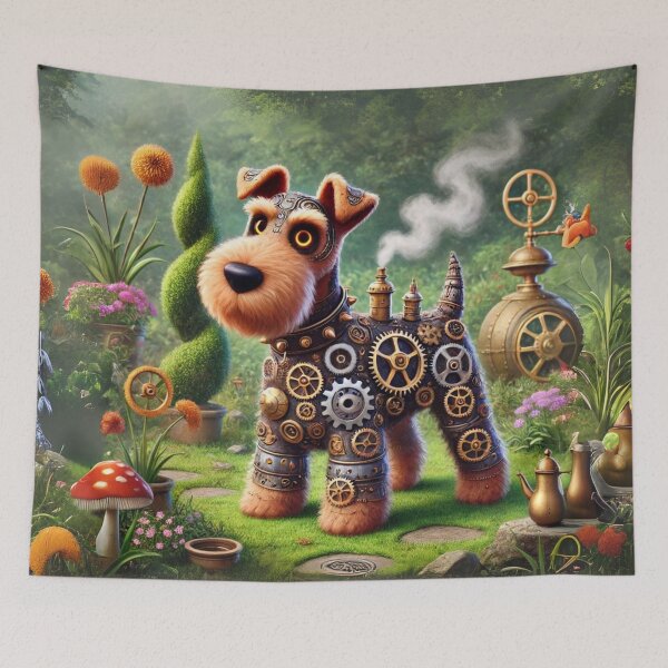 Item preview, Steampunk Welsh Terrier designed and sold by Sillytoe.