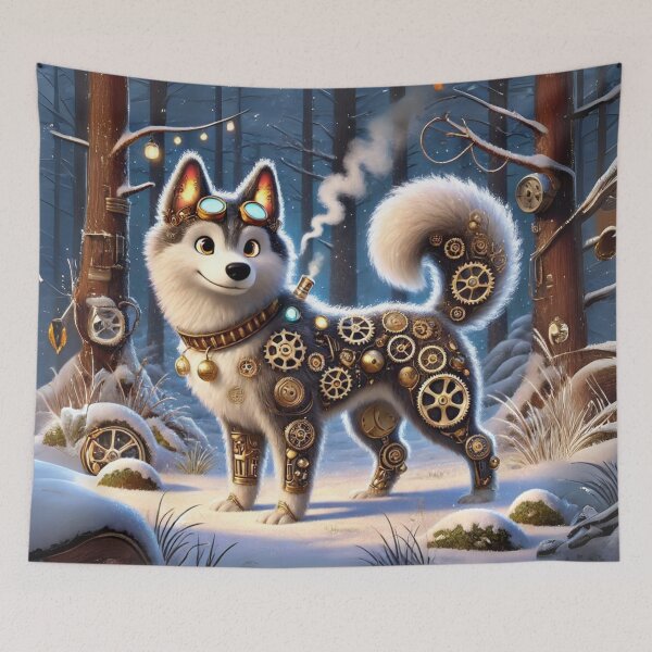 Item preview, Steampunk West Siberian Laika designed and sold by Sillytoe.