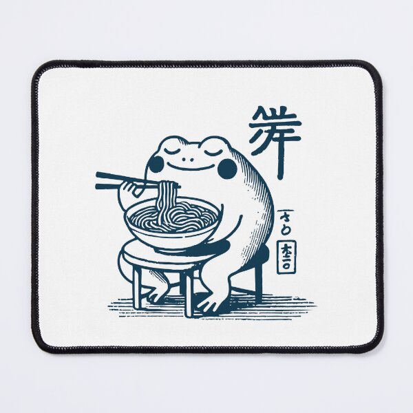 Item preview, Kawaii Frog With Ramen Noodles Ukiyo-e Japanese designed and sold by LuminOrb.