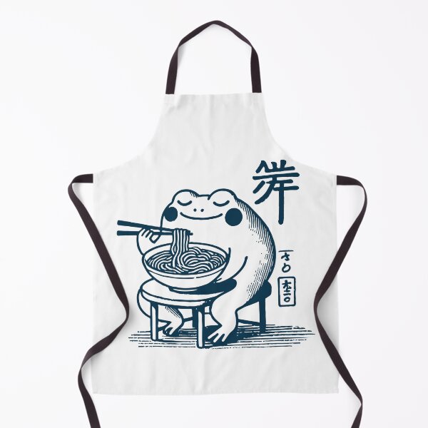 Item preview, Kawaii Frog With Ramen Noodles Ukiyo-e Japanese designed and sold by LuminOrb.