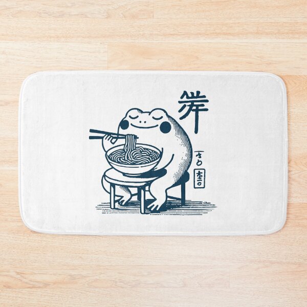Item preview, Kawaii Frog With Ramen Noodles Ukiyo-e Japanese designed and sold by LuminOrb.