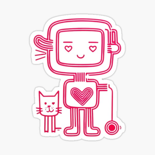 Item preview, Neon Love Doodle – Whimsical Minimalist Valentine’s Couple Art designed and sold by MiszungART.