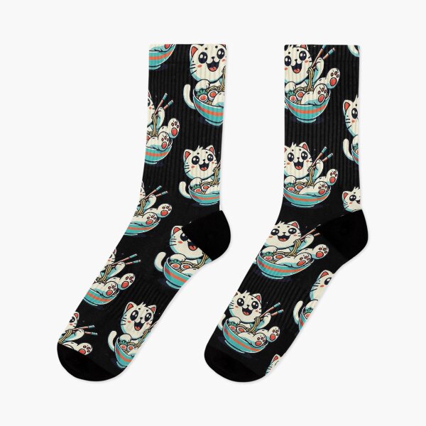 Item preview, Kawaii Ramen Cat Streetwear Japanese Noodles designed and sold by LuminOrb.
