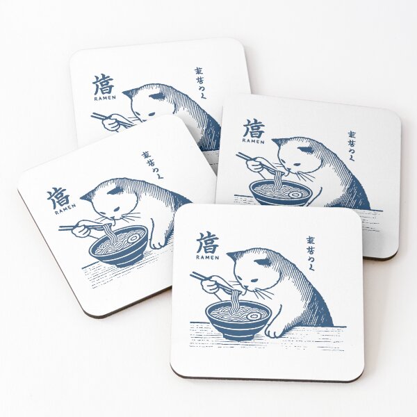 Item preview, Cats And Ramen Noodles Kawaii Retro Japan designed and sold by LuminOrb.