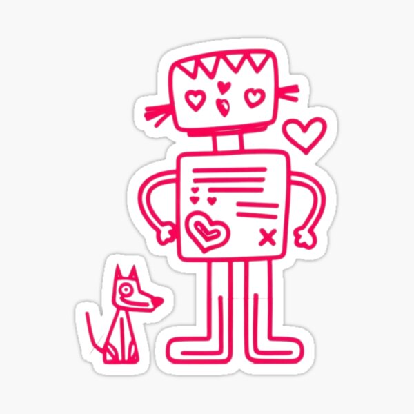 Item preview, Neon Love Doodle – Whimsical Minimalist Valentine’s Couple Art designed and sold by MiszungART.