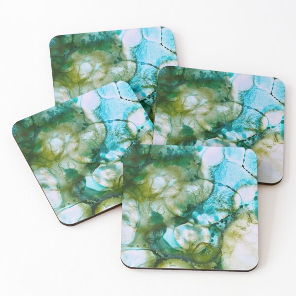 Item preview, Light blue & beige Ink patterns designed and sold by Nicola Morgan.