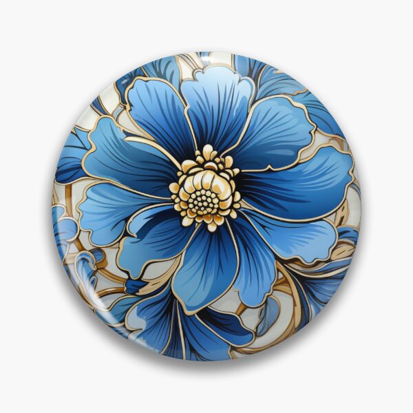 Item preview, Blue Flower Scrollwork designed and sold by Strawflower Oasis.