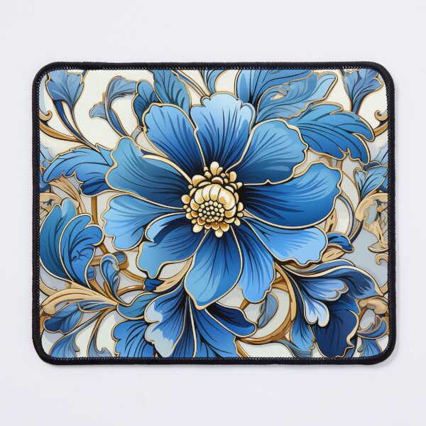 Item preview, Blue Flower Scrollwork designed and sold by Strawflower Oasis.