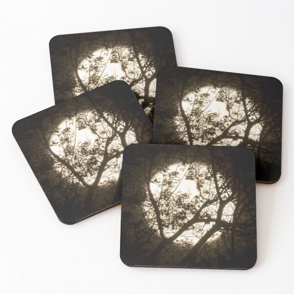 Item preview, Rising Strawberry Full Moon through the Trees designed and sold by Blue Pacific Fury.