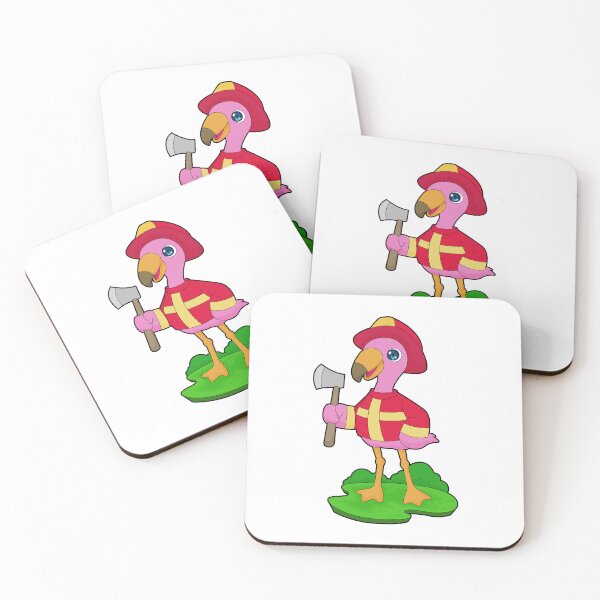 Item preview, Flamingo Firefighter Axe designed and sold by Snabdesign84.