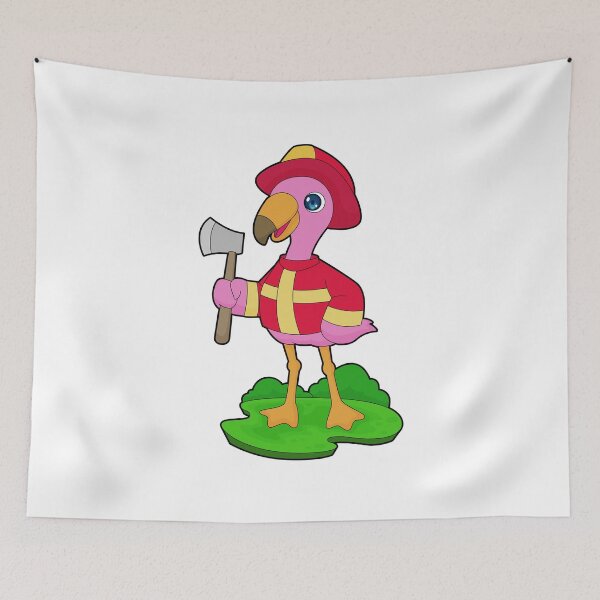 Item preview, Flamingo Firefighter Axe designed and sold by Snabdesign84.