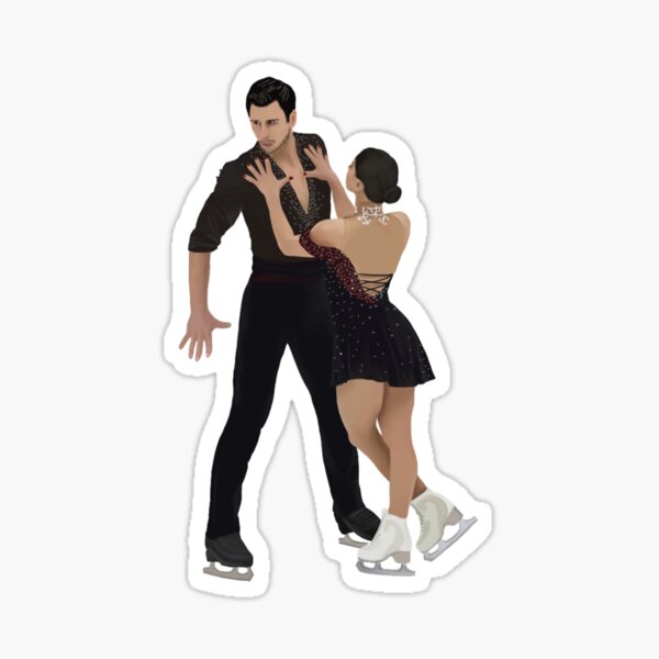 Item preview, Rebecca Ghilardi & Filippo Ambrosini Sticker | Figure Skating Sticker designed and sold by fskatingprints.
