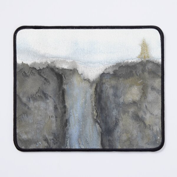 Item preview, Watercolor waterfall between rocks designed and sold by Alain DIVINE.