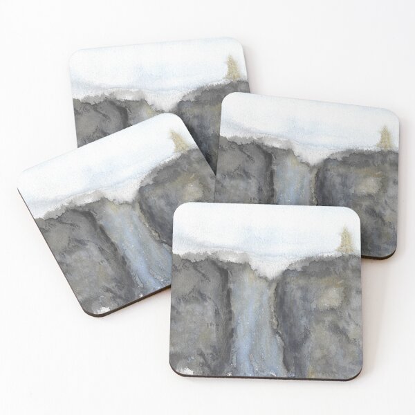 Item preview, Watercolor waterfall between rocks designed and sold by Alain DIVINE.