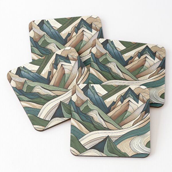 Item preview, Abstract Mountain Pattern - Dynamic Nature Design designed and sold by Belarte.shop.