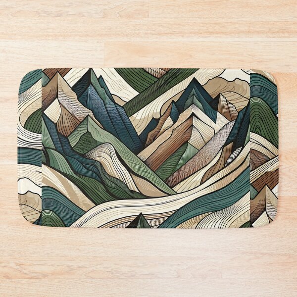 Artikelvorschau, Abstraktes Bergmuster - Dynamisches Naturdesign entworfen und verkauft von Belarte.shop.