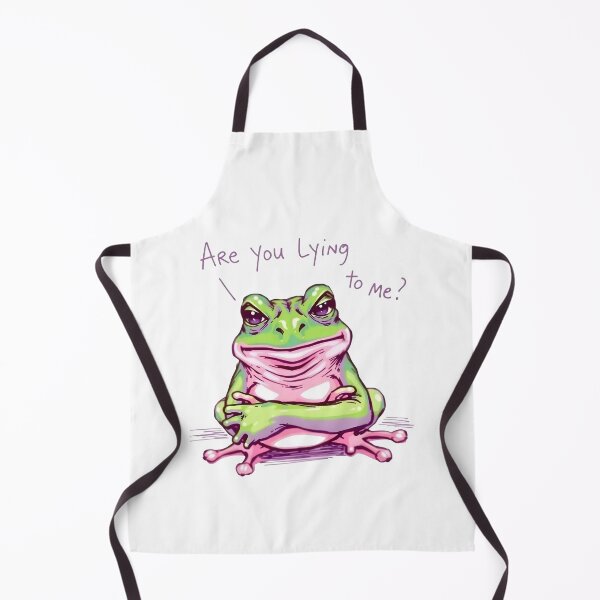 Item preview, Sassy Frog Meme Sticker – "Are You Lying to Me?" Funny Frog Illustration designed and sold by enerjik.