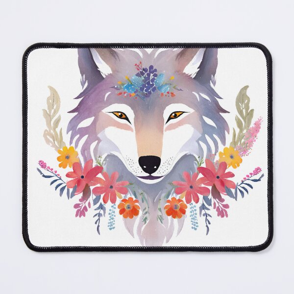 Artikelvorschau, Wolf mit Blumen entworfen und verkauft von Gioia-JJ.