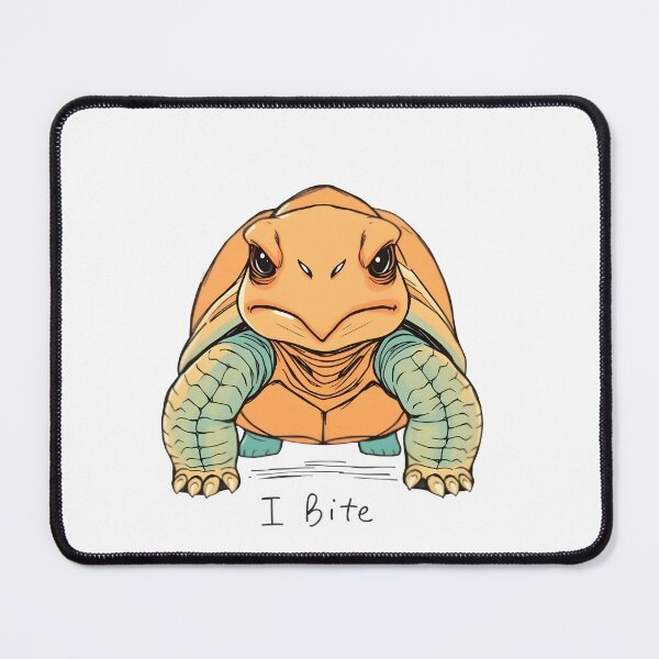Item preview, Grumpy Turtle "I Bite" Sticker – Funny and Fierce designed and sold by enerjik.