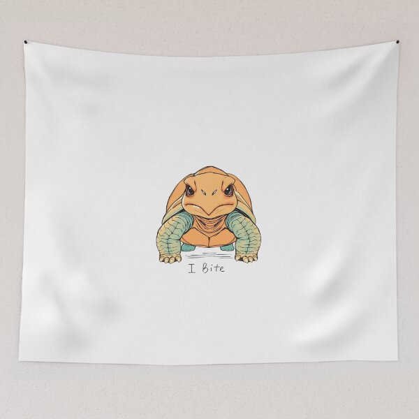 Item preview, Grumpy Turtle "I Bite" Sticker – Funny and Fierce designed and sold by enerjik.