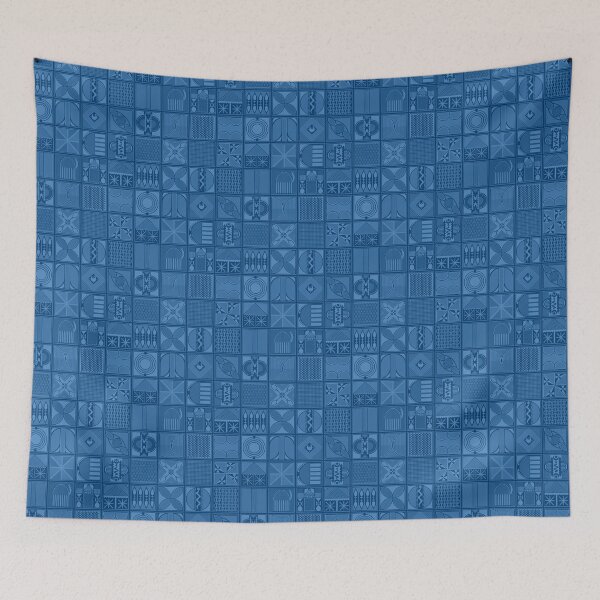 Item preview, Blue Yoruba Adire Pattern "Ibadan Dum" | African Indigo Tribal Print Fabric & Design designed and sold by FreiherrPK.