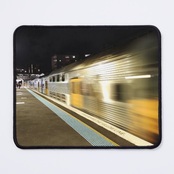 Item preview, Silver Train in Sydney at night designed and sold by all-syd-trains.