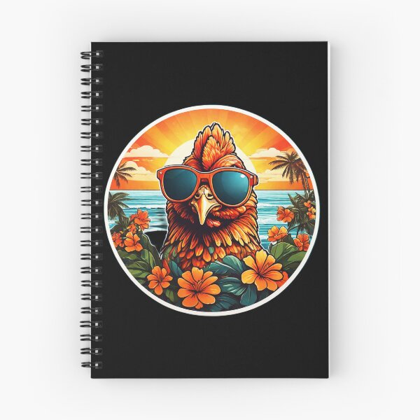 Item preview, Cool Hen with Sunglasses on a Hawaii Beach with Orchids designed and sold by NautiChic.