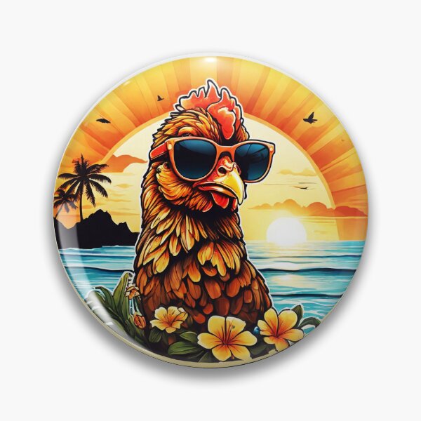 Item preview, Cool Chick with Sunglasses on a Hawaii Beach with Orchids designed and sold by NautiChic.