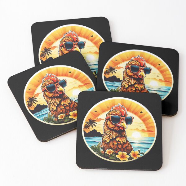 Item preview, Cool Chick with Sunglasses on a Hawaii Beach with Orchids designed and sold by NautiChic.