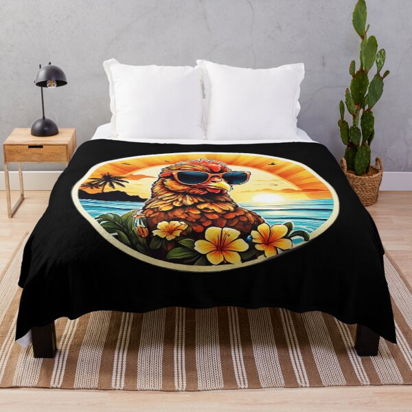 Item preview, Cool Chick with Sunglasses on a Hawaii Beach with Orchids designed and sold by NautiChic.