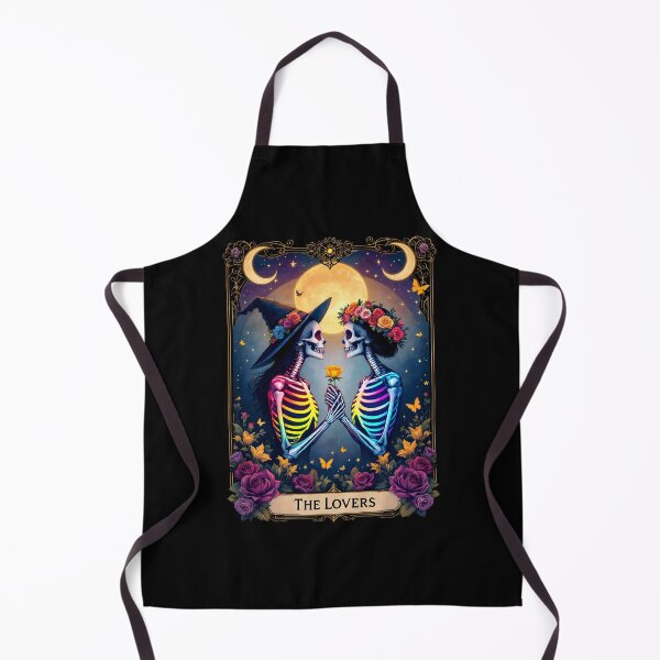 Item preview, The Lovers Tarot Card – LGBTQ+ Skeleton Couple designed and sold by Dot1001.