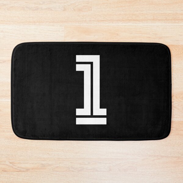 Item preview, No. 1 / Player Number One / Football Player Number 1 (White on Black) designed and sold by STUDIO-72.