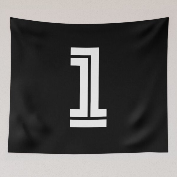 Item preview, No. 1 / Player Number One / Football Player Number 1 (White on Black) designed and sold by STUDIO-72.