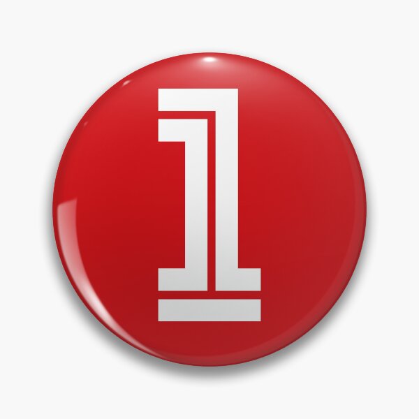 Item preview, No. 1 / Player Number One / Football Player Number 1 (White on Red) designed and sold by STUDIO-72.