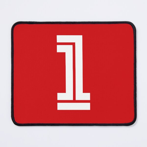 Item preview, No. 1 / Player Number One / Football Player Number 1 (White on Red) designed and sold by STUDIO-72.