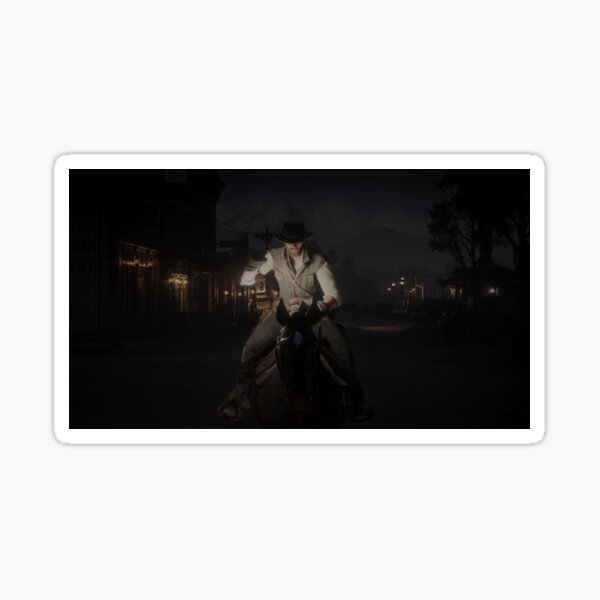 Vista previa del artículo con la obra «John Marston en la noche», diseñado y vendido por InGamePics.