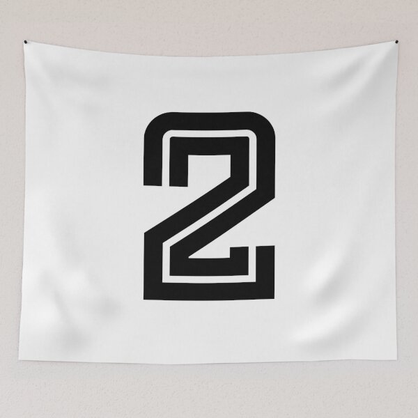 Item preview, No. 2 / Player Number Two / Football Player Number 2 (Black) designed and sold by STUDIO-72.