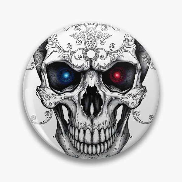 Item preview, Red Eye Blue Eye Skull designed and sold by SecretSkulls.
